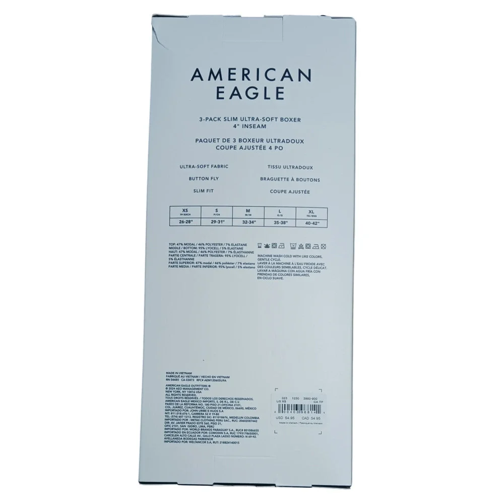 American Eagle Men’s Stretch Boxer 3-Pack Ultra Soft 4